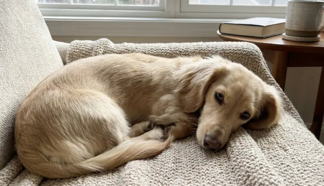 Teckel poil long beige