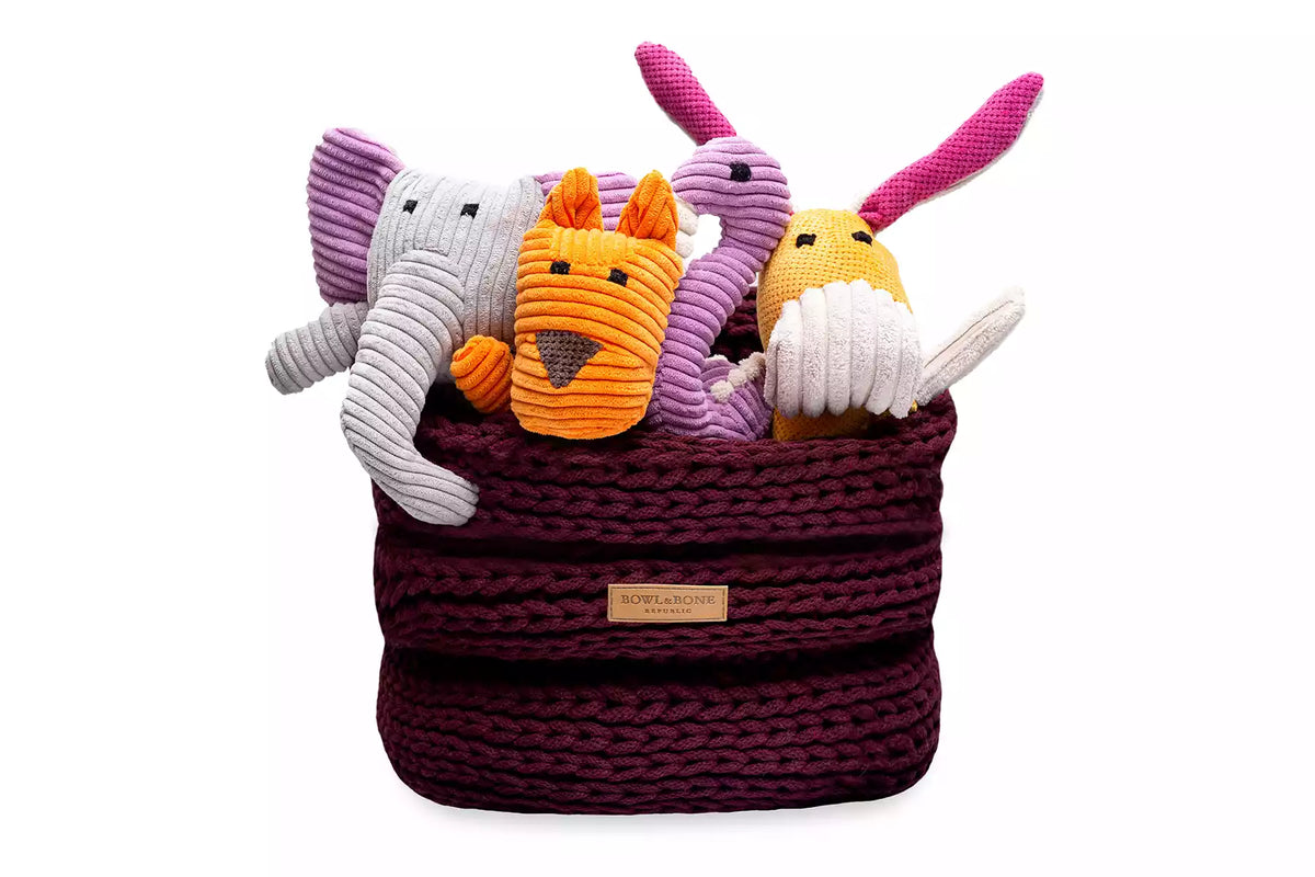 Panier de Rangement Ring pour Jouets de Teckel - Bordeaux