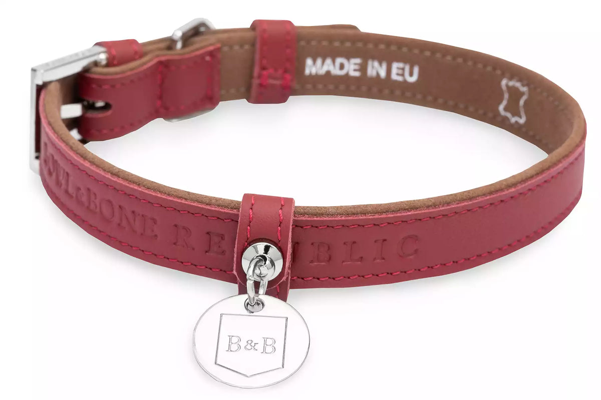 Collier Monaco pour Teckel - Bordeaux