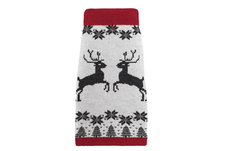 Pull Reindeers pour Teckel - Rouge