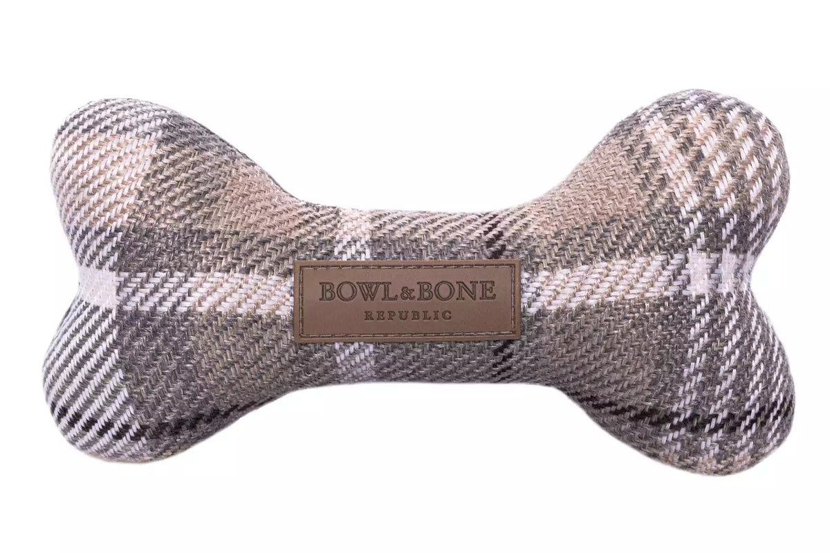 Peluche Os Bone Classique pour Teckel - Gris